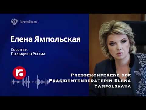 Pressekonferenz der Präsidentenberaterin Elena Yampolskaya