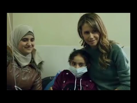 زيارة السيدة أسماء الأسد لوحدة بسمة التخصصية في مستشفى البيروني
