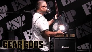 JAVIER REYES (Animals As Leaders / Mestis) Shows His ESP Guitar and Performs NAMM 2016| GEAR GODS