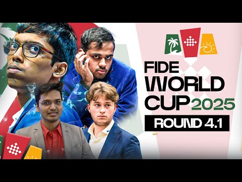 FIDE World Cup 2025 Round 4.1 | Ft. Pragg vs Dubov, Arjun vs Leko