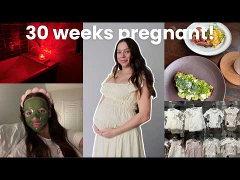 30 weeks pregnant week in the life! 🤰🏼 baby shower prep, appointments, sewing, baby thrifting!