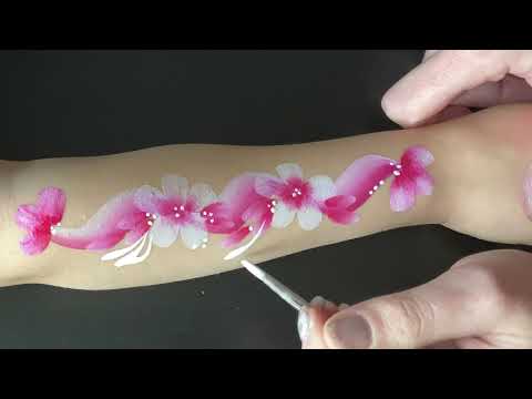 Quick Armdesign Facepainting Kinderschminken / Anleitung Tutorial Flowerarm Blumenmuster