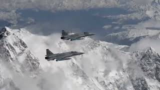 JF-17 Thunder Aircraft Flying over Karakoram Mountains