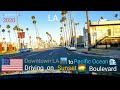 2020 [4K] Los Angeles. Driving on Sunset Blvd East to West. Dash Cam Tours.