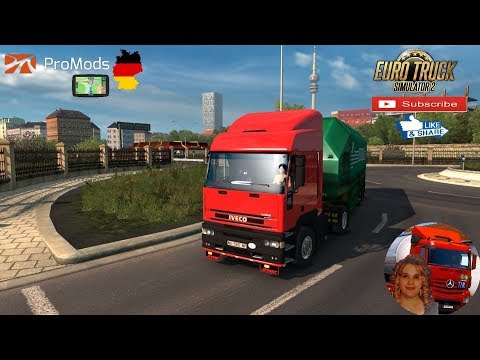 Euro Truck Simulator 2 (1.35) Munich to Heilbronn Iveco Eurotech Promods v2.41 + DLC's & Mods