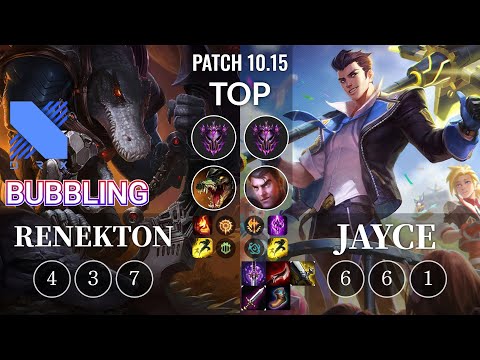 DRX Bubbling Renekton vs Jayce Top - KR Patch 10.15