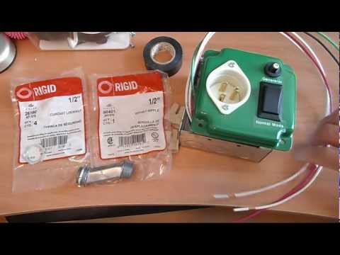 Single circuit generator transfer switch for use with portable generator