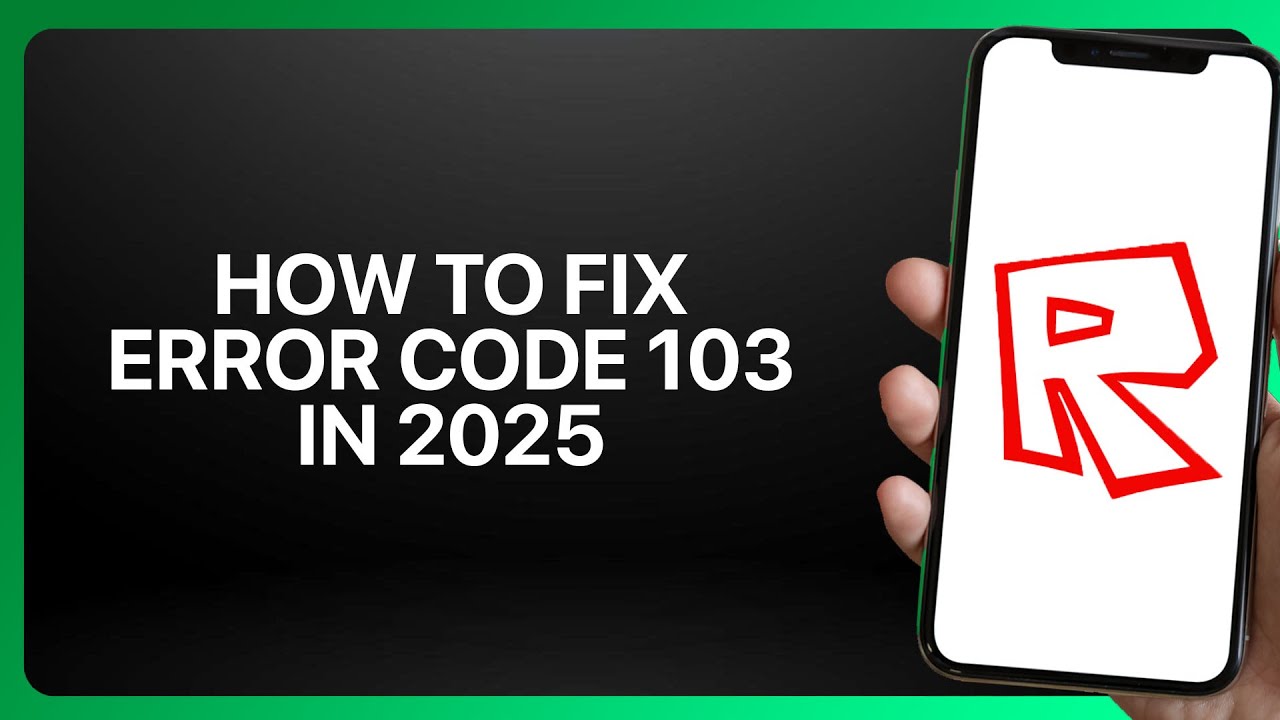 How To Fix Error Code 103 in Roblox ! Tutorial