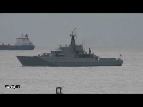 HMS MERSEY P283 APPROACHES DEVONPORT IN PLYMOUTH SOUND - 23rd January 2019