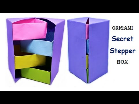 How to make Origami - Stepper Box | Chest of Drawers | Tower Box | Useful Origami | Craftastic