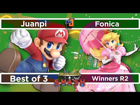 Juanpi (Mario) vs Fonica (Peach) Winners R2 - Boardwalk Smash #33 - SSBU