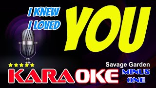 I KNEW I LOVED YOU KARAOKE version Savage Garden Backing track with backing vocal minus