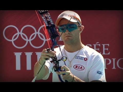 Bridger Deaton v Sébastien Peineau — compound men quarterfinal | Lausanne 2014 Archery World Cup