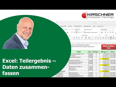 Excel Teilergebnis Daten nach bestimmten Kriterien zusammenfassen