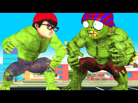Brother Nick transform Nickhulk vs Giant Zombie Save Police - Scary Teacher 3D Happy ending Story