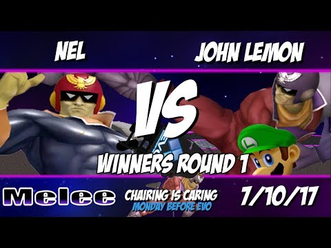 CiC #17: EVO Monday!!! 7/10/17 Nel (Falcon) vs. John Lemon (Falcon/Luigi) - SSBM Winners Round 1