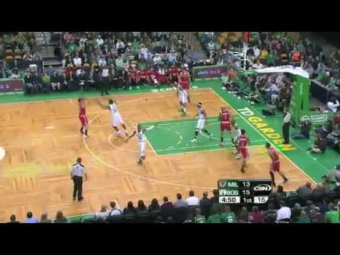 Brandon Bass Block and Rajon Rondo Point