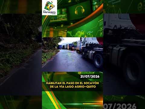 Habilitan el paso en el socavón de la vía Lago Agrio–Quito