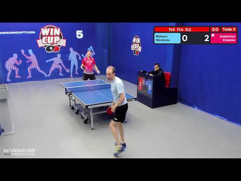 09:30 Николенко Максим 3-0 Кирсанов Константин   стол 5  ЮГ-2  19.07.22