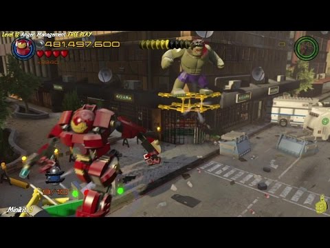 Lego Marvel Avengers: Lvl 12 / Anger Management FREE PLAY (All Collectibles) - HTG