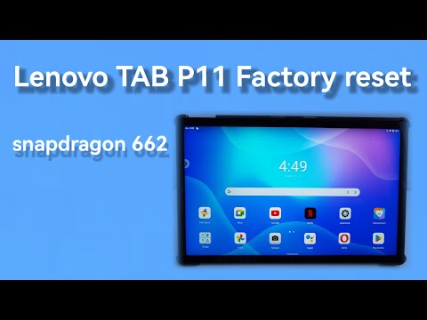 Lenovo tab P11 factory  reset