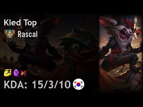 Kled Top vs Galio - Rascal - KR Challenger Patch 7.12