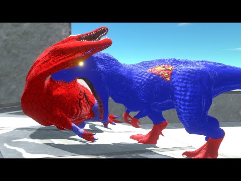 SUPERMAN T-REX ONESHOT🔥DEATH FALL with All Units -Animal Revolt Battle Simulator