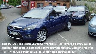 preview picture of video 'Ford Focus CC-2 2.0cc Hard Top Convertible £6500 [01825 713793]'