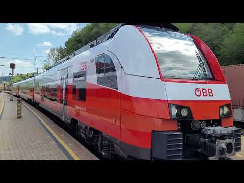 Abfahrt der S5 4170 am 29.04.2022 in Spielfeld-Straß