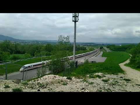 2x ICE 3 Doppeltraktion auf der SFS Wendlingen-Ulm