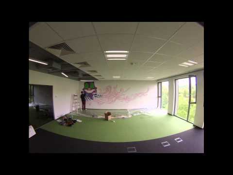 Playsoft - new office graffiti