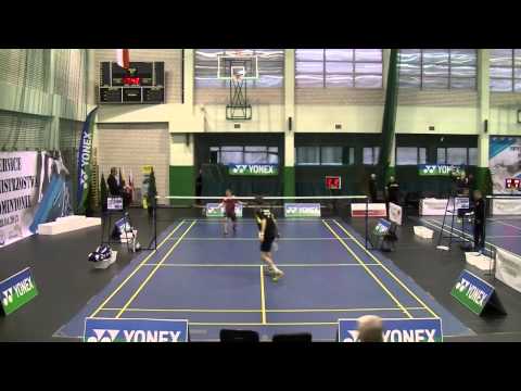 IMP 2013 Mistrzostwa Polski Badminton 2 Runda Michał Rogalski vs Marek Wachniewski 1 set HD