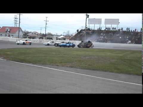 Lancaster Speedway 4 Cylinder Roll Over Crash 5 7 16
