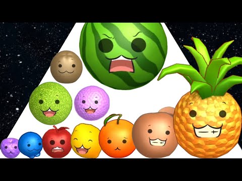 WATERMELON RUN 3D - ASMR Gameplay (Fruits Evolution, Level Up Merge Suika Balls 2048) Part 2
