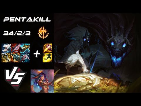 JUNGLE Kindred vs Lillia [PENTAKILL] - NA Master Patch 14.10