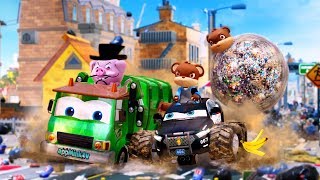 Download lagu #appMink | Garbage Truck Police Car Kids Video - Cartoon Cars Chase #a | Kids Cartoons Full Episodes mp3