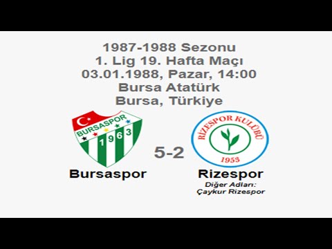 Bursaspor 5-2 Rizespor [HD] 03.01.1988 - 1987-1988 Turkish 1st League Matchday 19