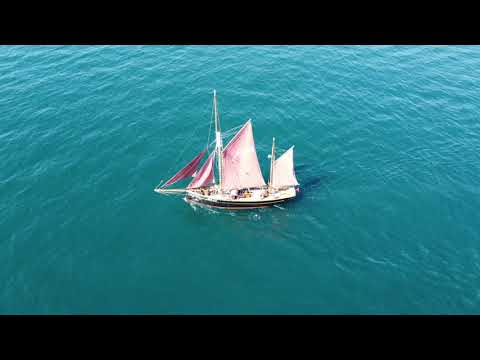 Pilgrim of Brixham passing Portland Bill. 15th June 21. In 4K