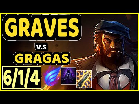 KREOX (GRAVES) vs GRAGAS - 6/1/4 KDA JUNGLE GAMEPLAY - EUW Ranked GRANDMASTER