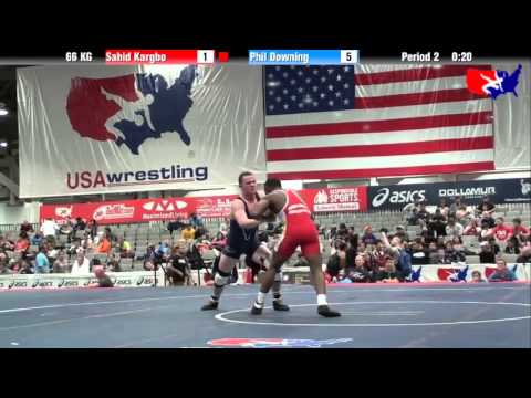 Sahid Kargbo vs. Phil Downing at 2013 Junior Nationals - FILA - GR