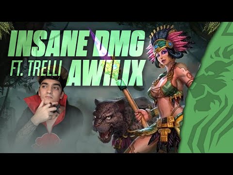 INSANE DAMAGE AWILIX FEATURING TRELLIRELLI - GRANDMASTERS RANKED SMITE