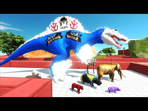 ESCAPE FROM GOKU SPINOSAURUS - Animal Revolt Battle Simulator