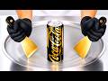 Black Coca Cola Ice Cream Rolls ASMR Satisfying