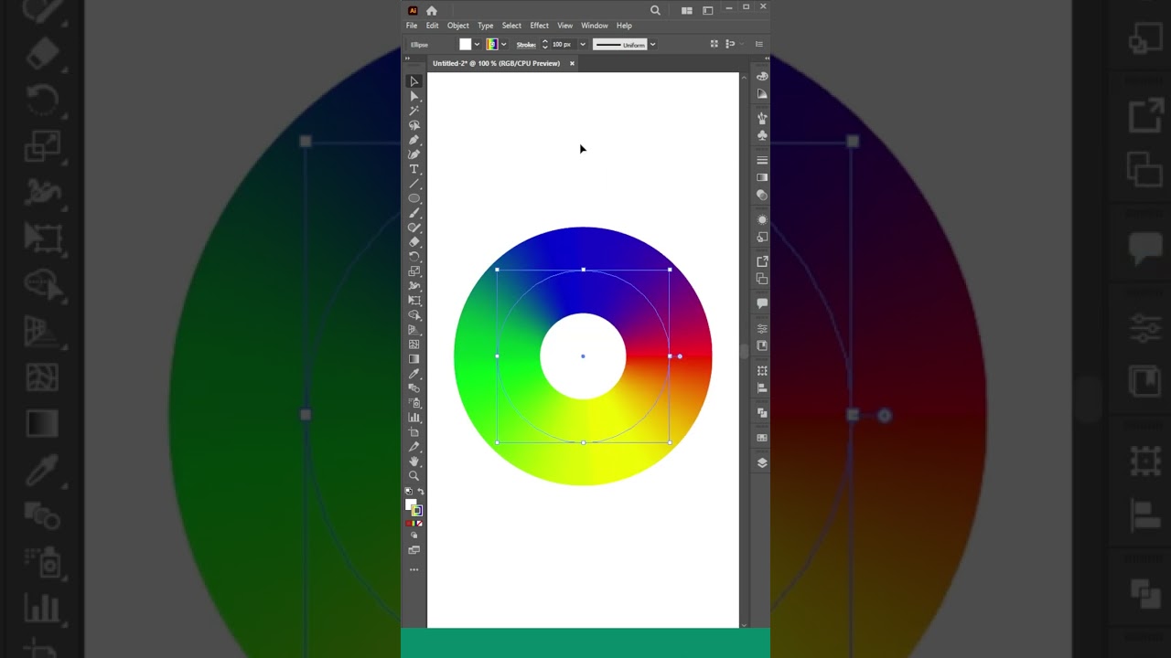 How to create a Color Wheel in Illustrator #shorts