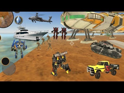 Vegas Crime Simulator (Transformer Fight Auto Red Car Robot) Transformer Iron Machine Destroy Robot