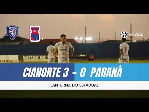 Cianorte 3 x 0 Paraná - Tricolor é o lanterna e adota lei do silêncio