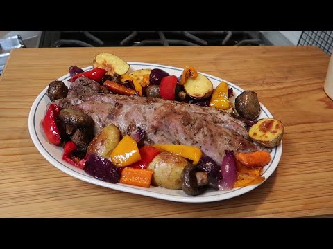 Spiced Pork Tenderloin with Oven Roasted Vegetables