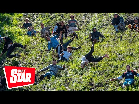 Best moments from annual cheese rolling competition