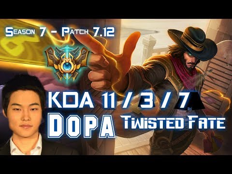 Dopa TWISTED FATE vs SYNDRA Mid - Patch 7.12 KR Ranked