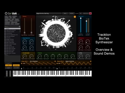 Tracktion BioTek Synthesizer Overview & Sounds Demos